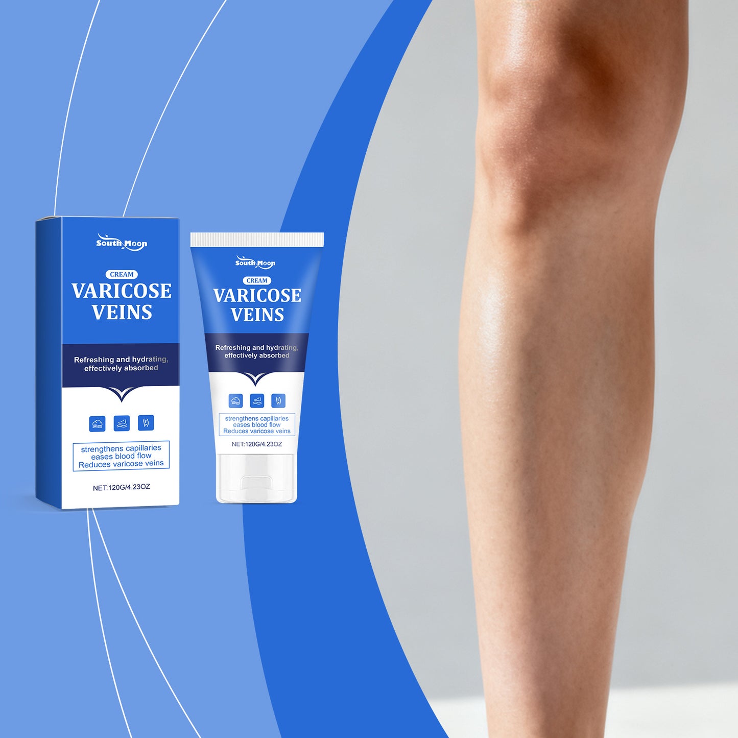 Muscle Relief Moisturizing Body Cream with Massage Function - 120g