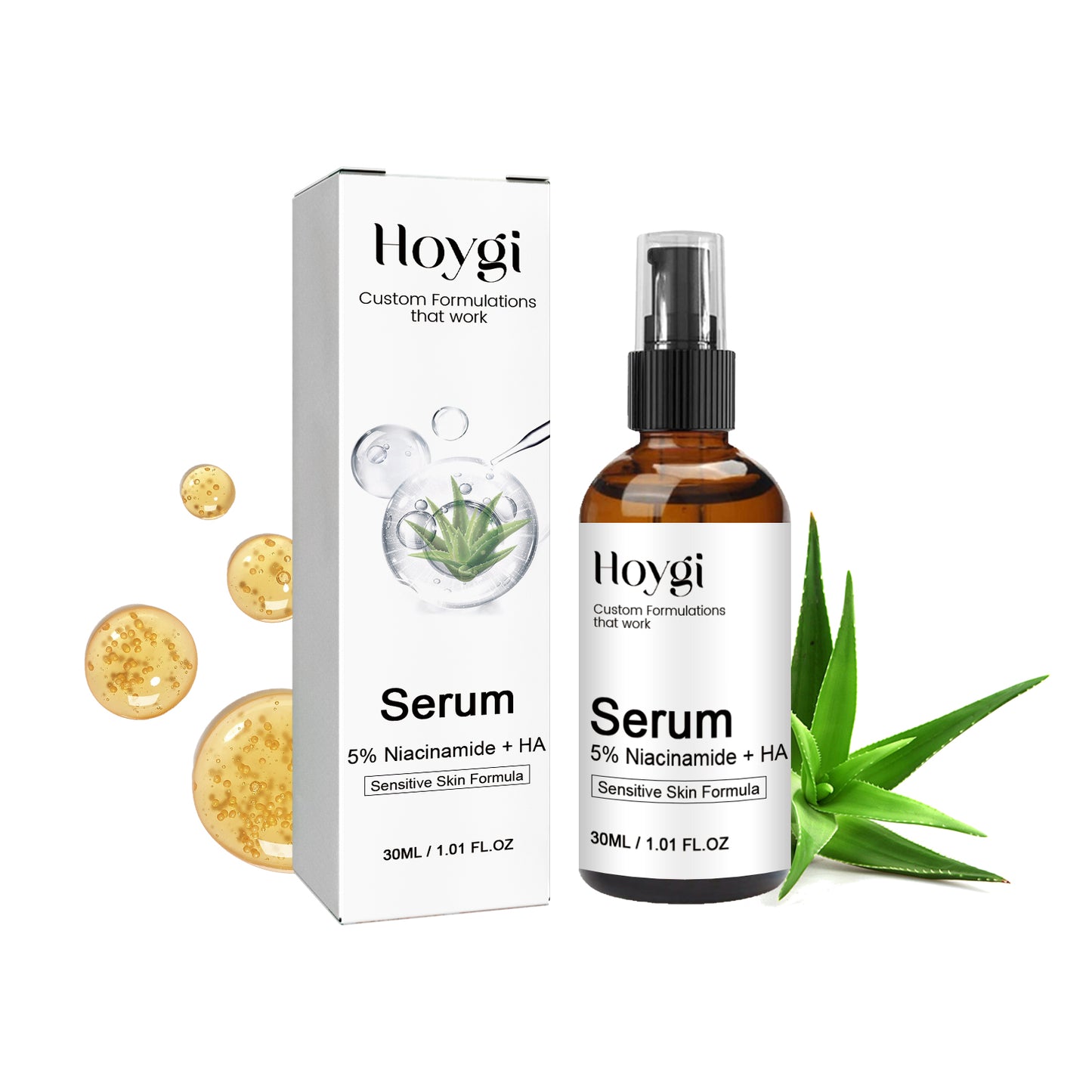 5% Niacinamide & Hyaluronic Acid Facial Serum - Hydrating Anti-Aging Skin Care