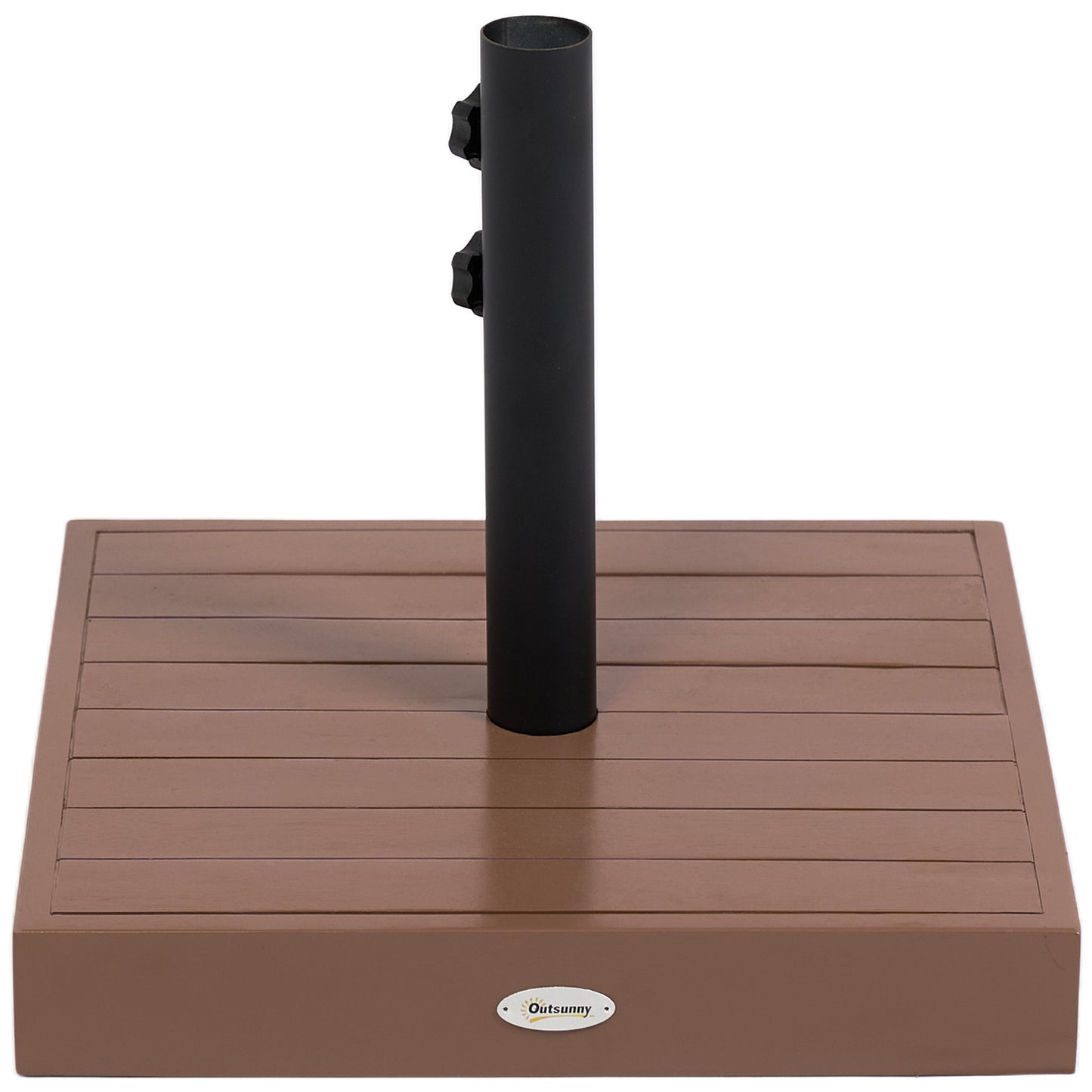 Concrete Patio Umbrella Base - 42 lbs Heavy Duty for 1.25/1.5" Poles - Coffee