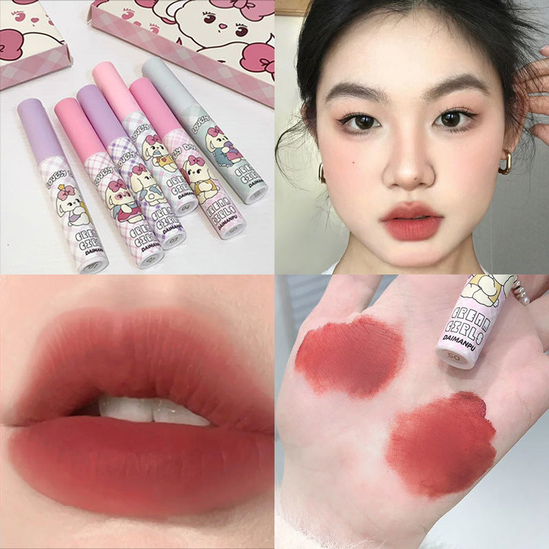Cute Rabbit Lip Gloss Set - Natural, Discoloration Resistant 6-Piece