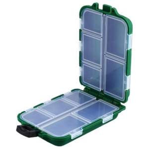 Fishing Tackle Storage Box - Compact Green Plastic Organizer for Hooks & Accessories