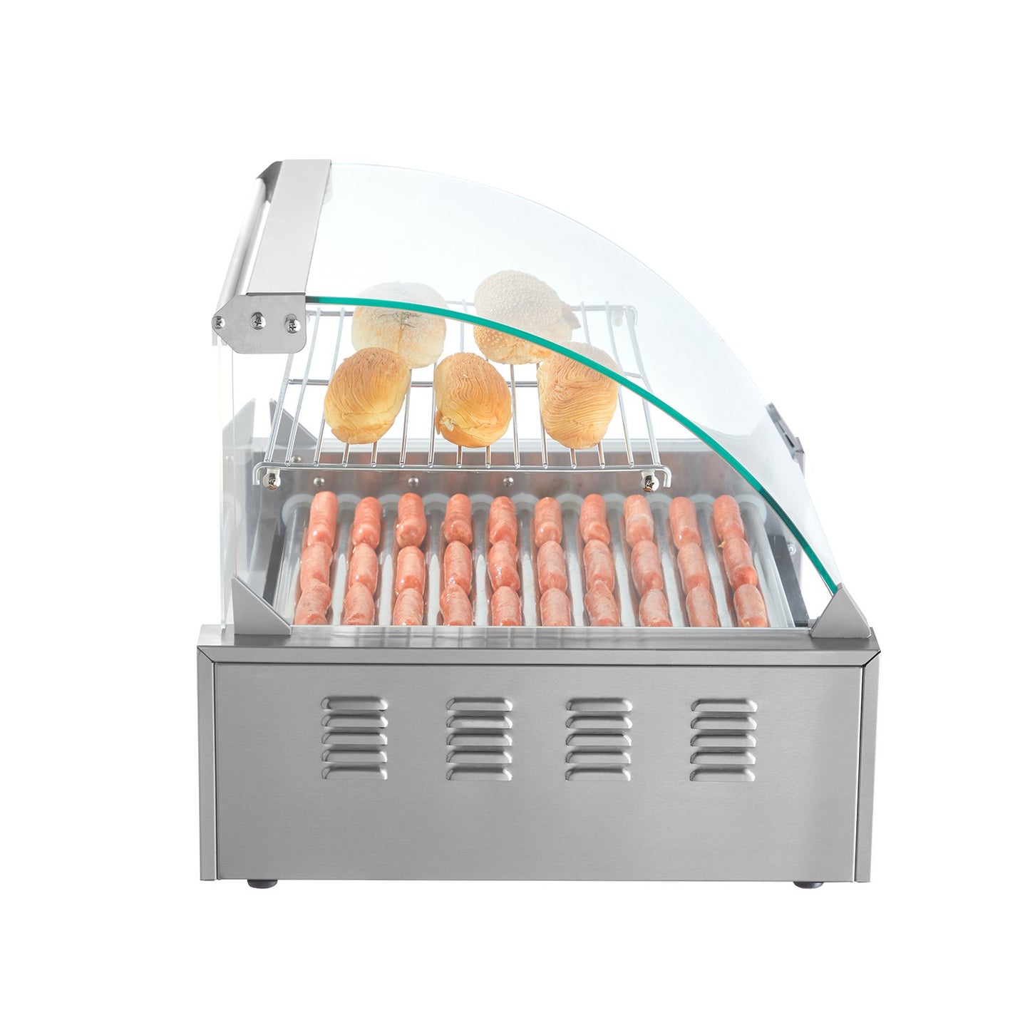 Hot Dog Roller Machine - 11 Rollers, 30 Hot Dog Capacity, 1650W