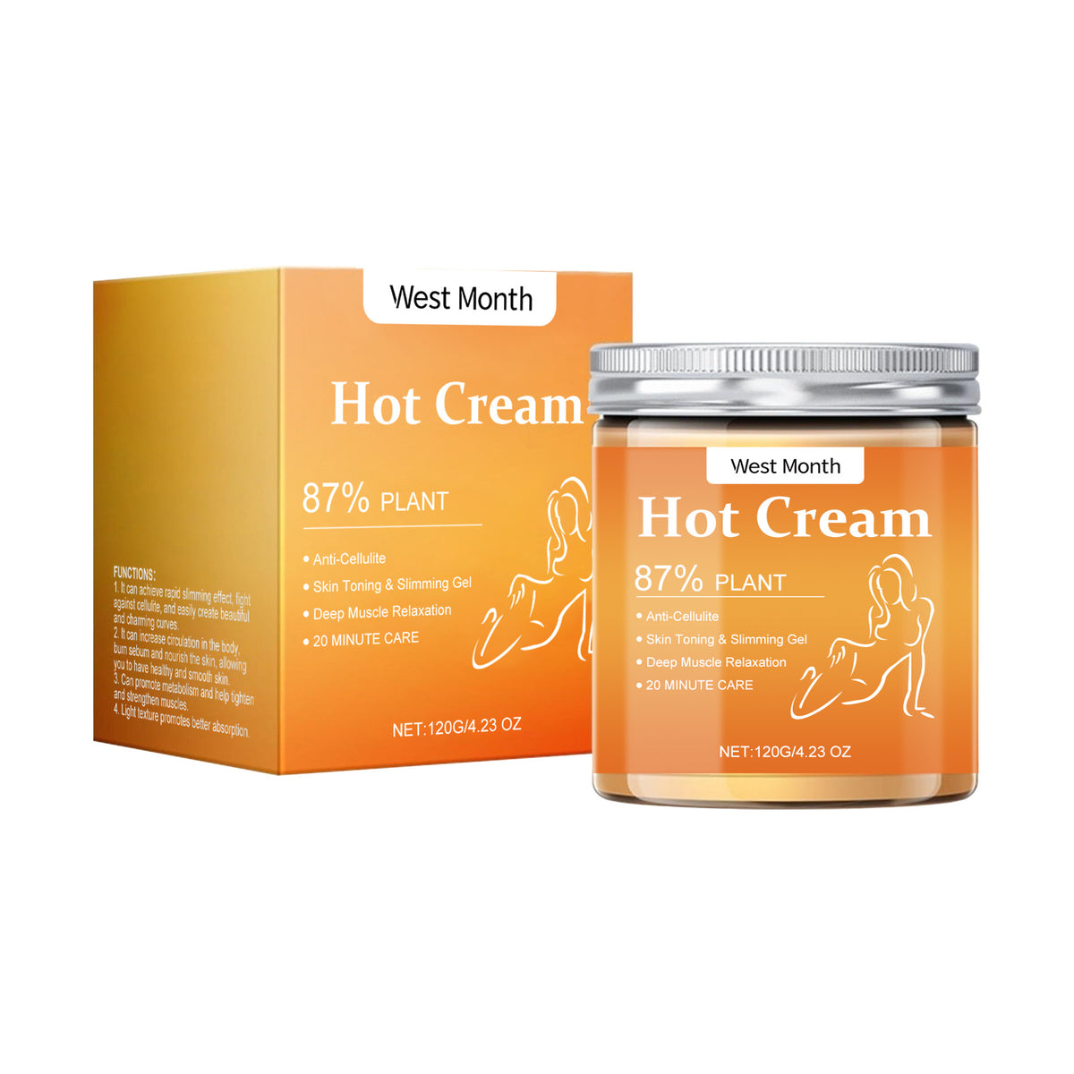 Moisturizing Body Cream for Skin Firming & Hydration - 120g