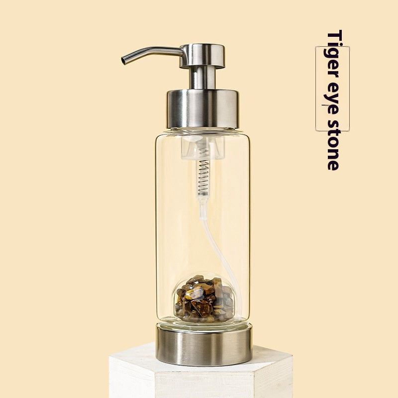 Natural Crystal Gravel Glass Bottle for Home & Garden Storage