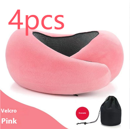 U-Shaped Memory Foam Travel Pillow - Adjustable Neck Support