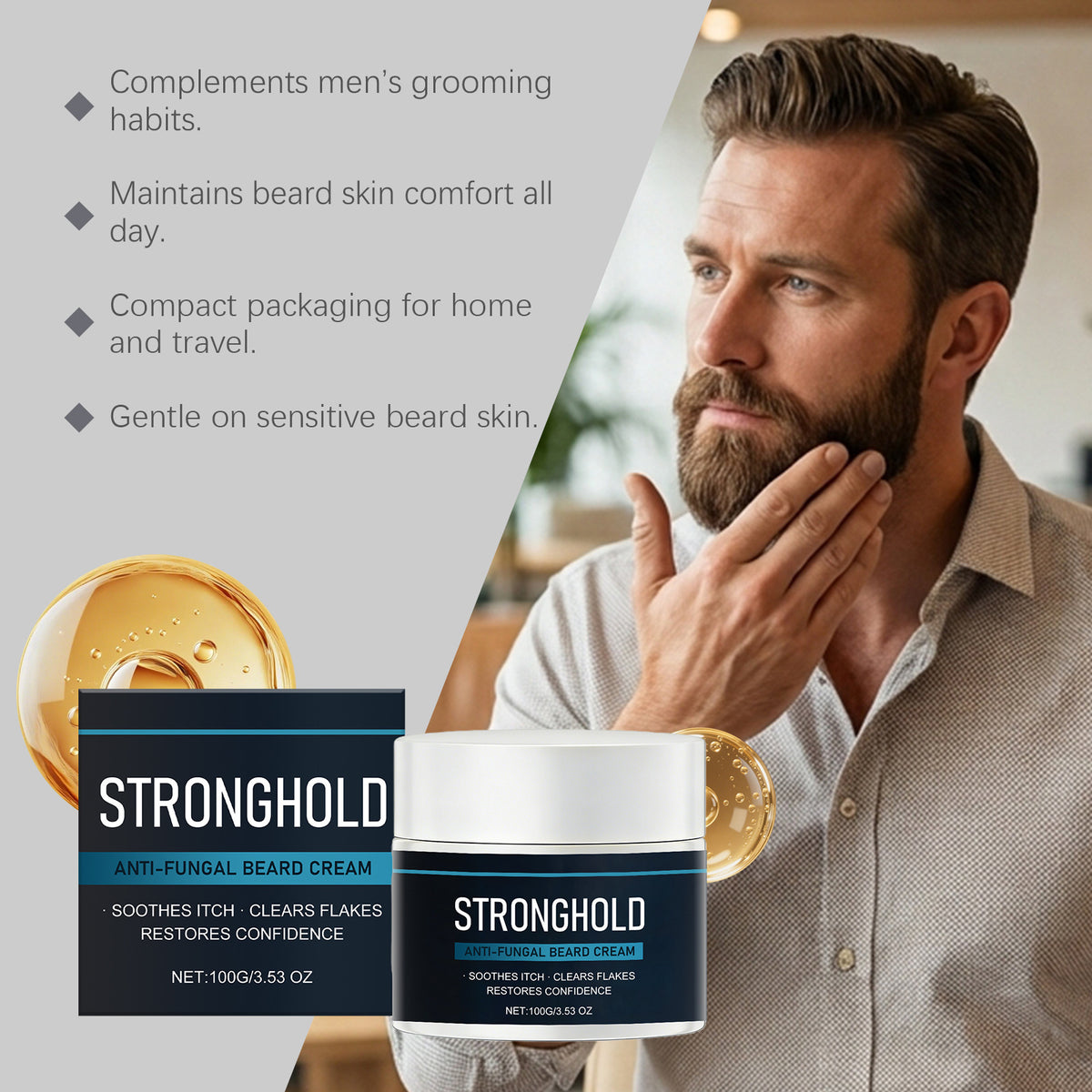 Beard Soothing Cream 100g - Natural Skin Care for Face & Beard
