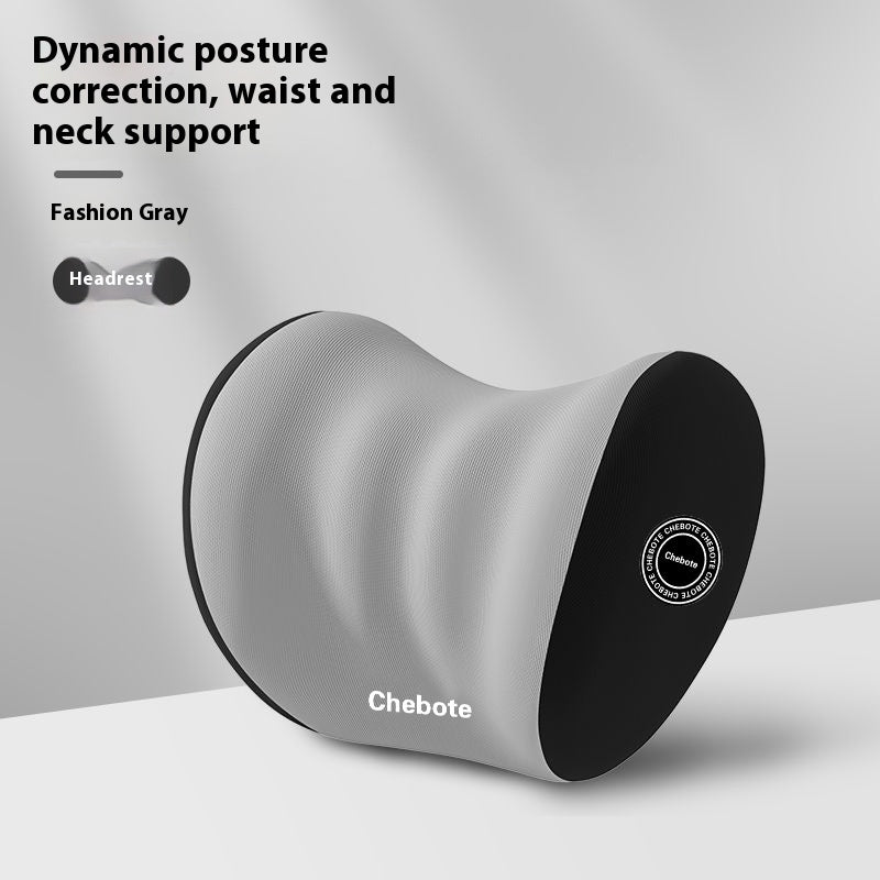 Adjustable Memory Foam Headrest & Waist Support Pillow Set for Car Seat Comfort