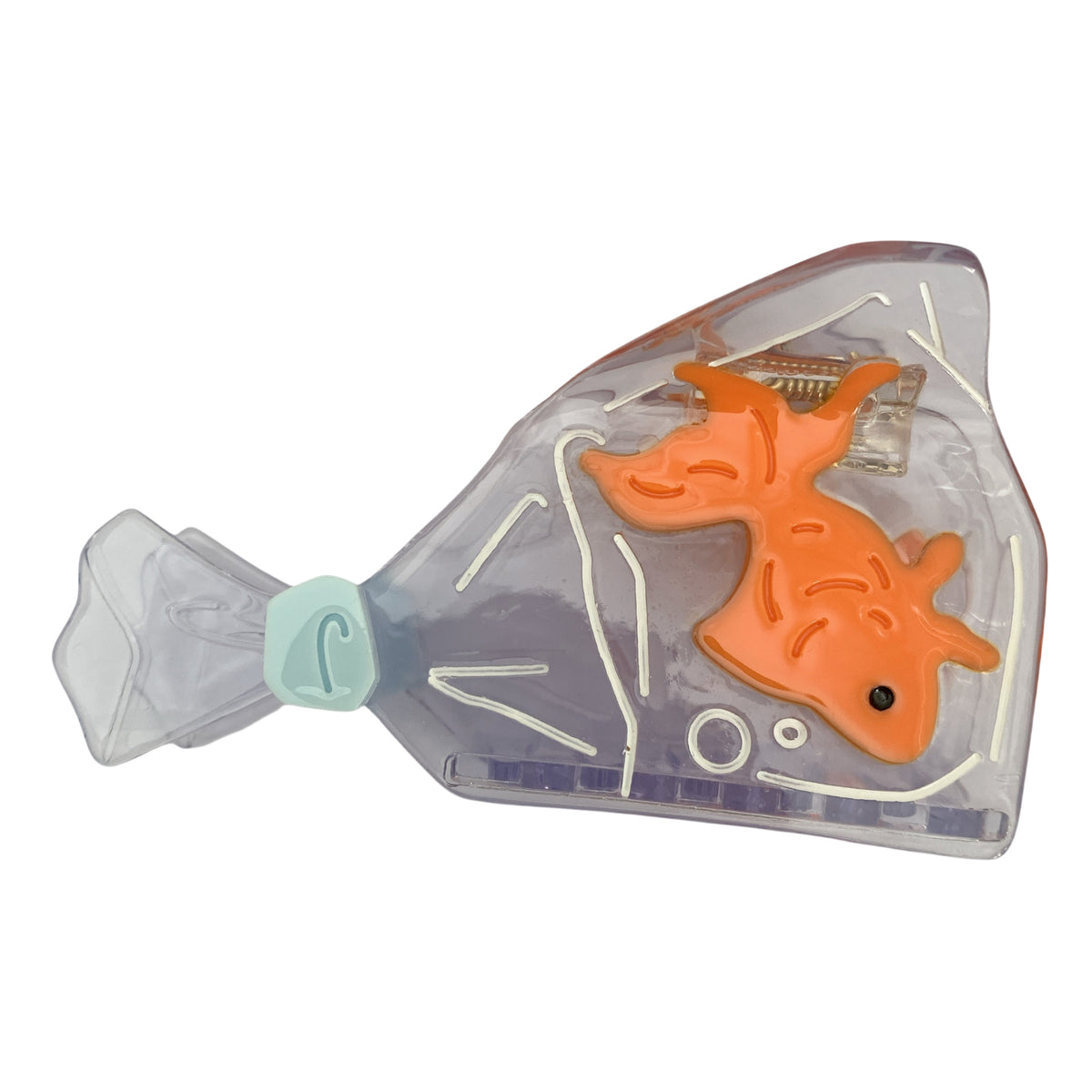 Goldfish Acetate Hairpin with Creative Stitching Design
