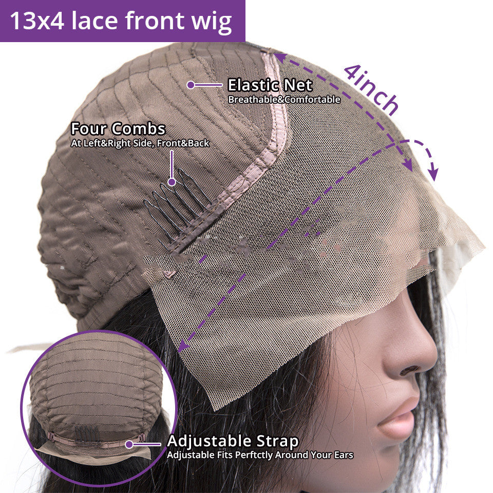 Women's Real Hair Gradient Wig with Lace Headgear - 150/180 Density, 18-24 Inches