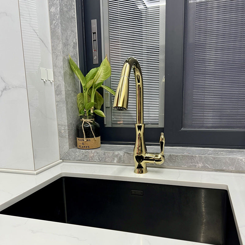 Copper Pull-Out Kitchen Faucet - Retro Classic Style, Multiple Finishes
