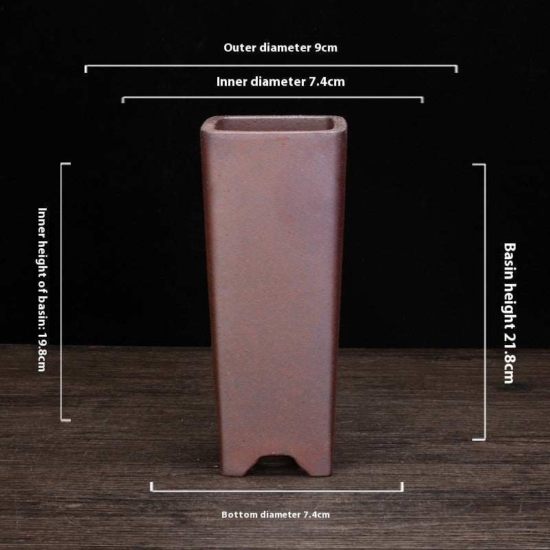 Indoor Decorative Porcelain Plant Pot with Purple Sand for Home & Office