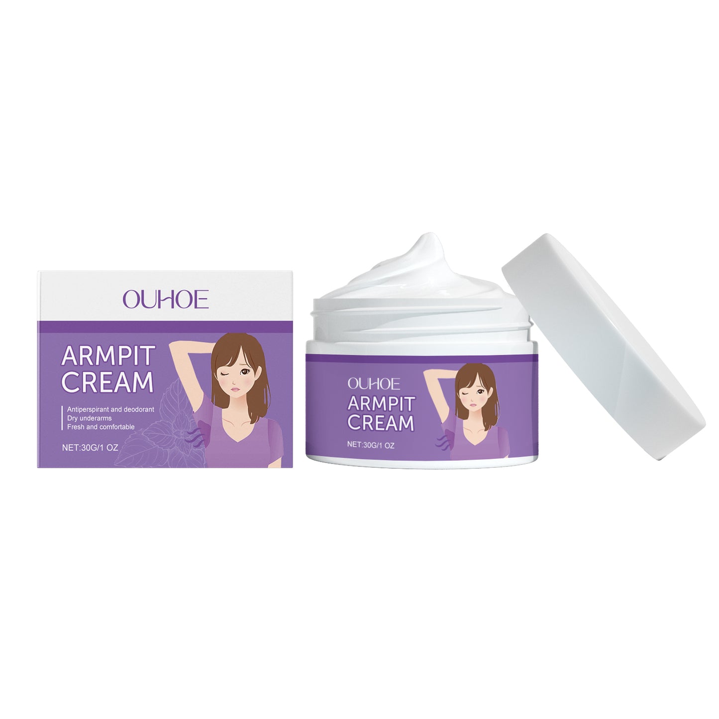 Refreshing Underarm Body Care Cream - Sweat Control & Odor Neutralizer