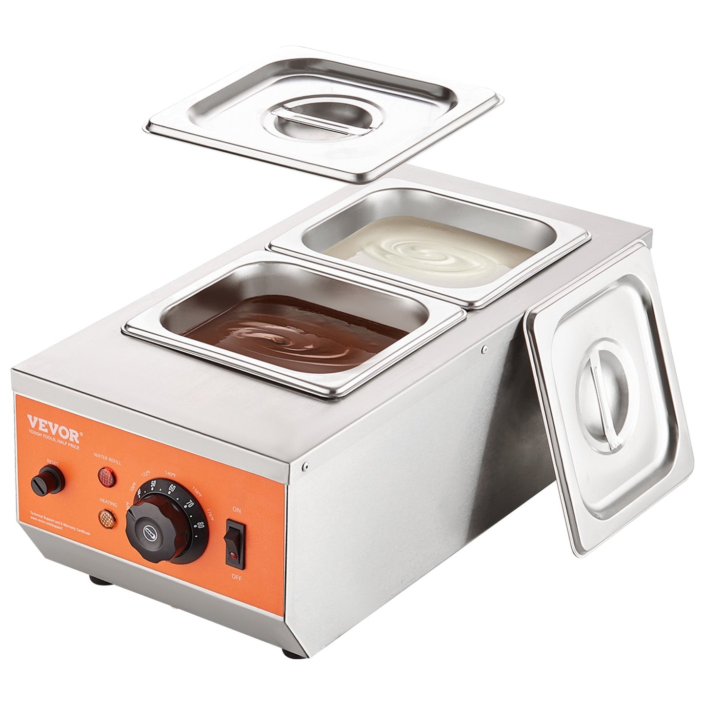 Chocolate Tempering Machine 9 Lb Capacity with Dual Tanks & Adjustable Temp Control