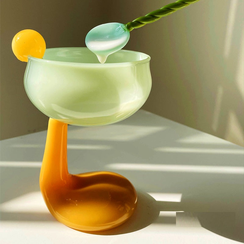 Creative Cartoon Dessert Ice Cream Goblet - Heat-Resistant Glass Drinkware