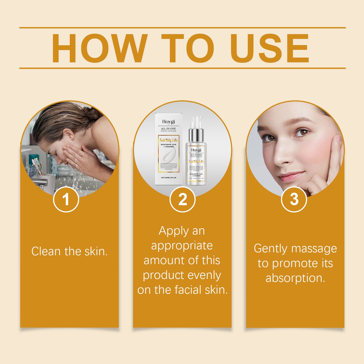 Hyaluronic Acid Facial Moisturizer with Vitamin C & Ceramide - 30ml