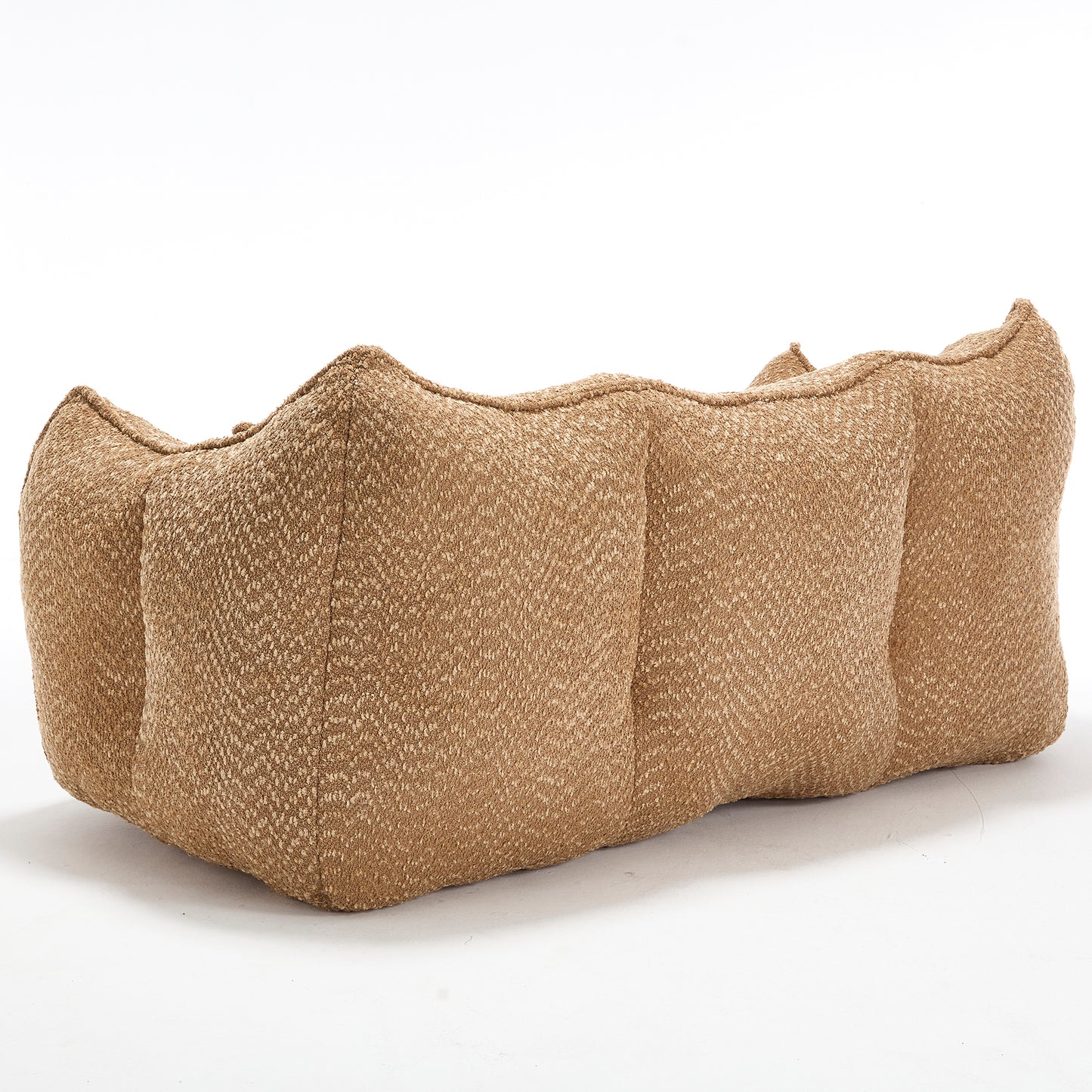 Comfortable Beanbag Chair for Two - Coffee Chenille Sofa