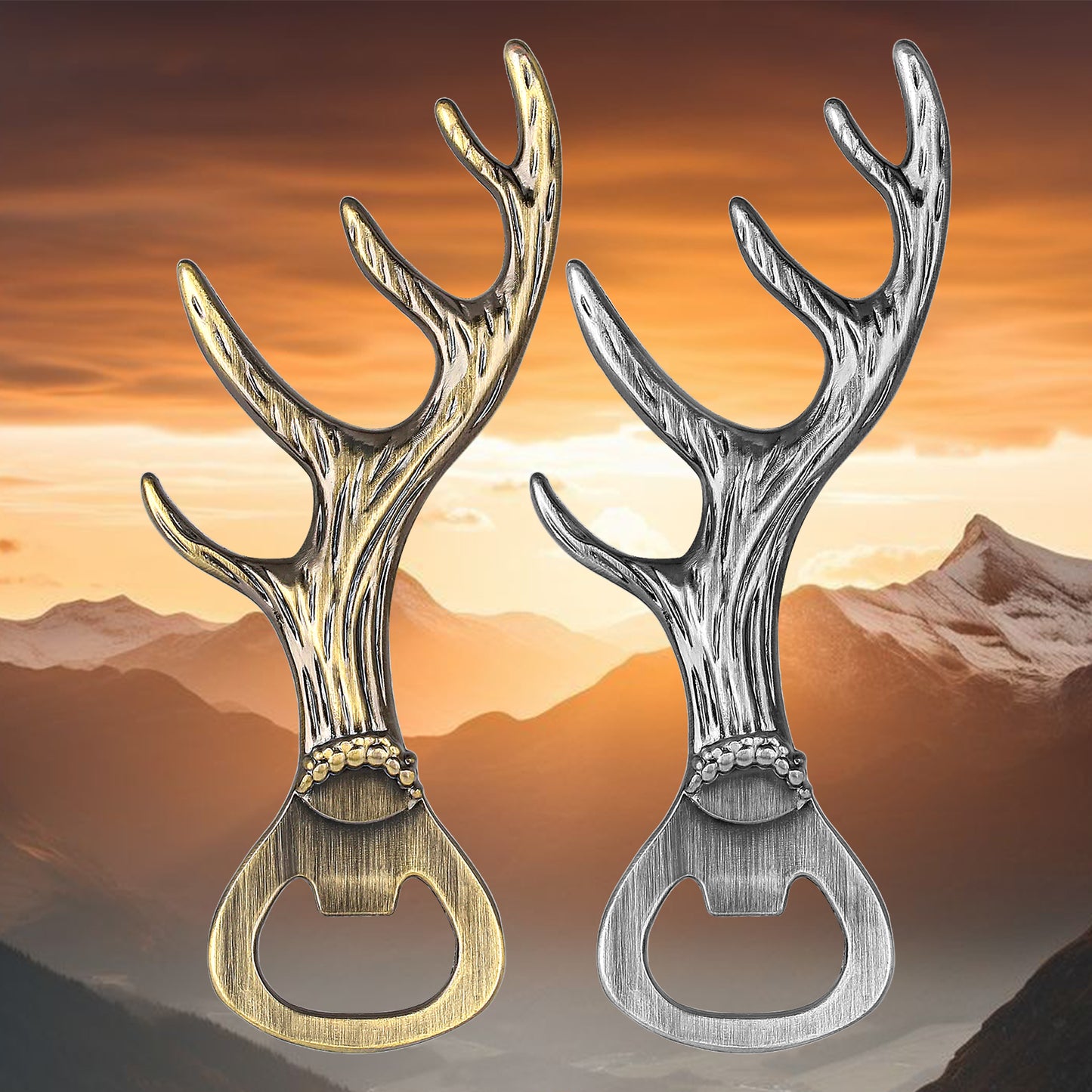 Deer Antler Bottle Opener - Zinc Alloy Kitchen Tool