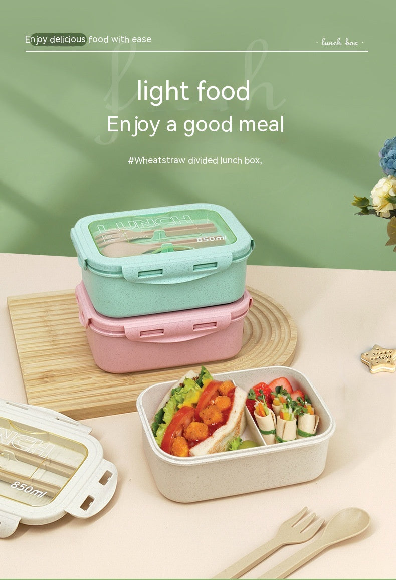 Wheat Straw Insulated Lunch Box - Eco-Friendly Student Food Container