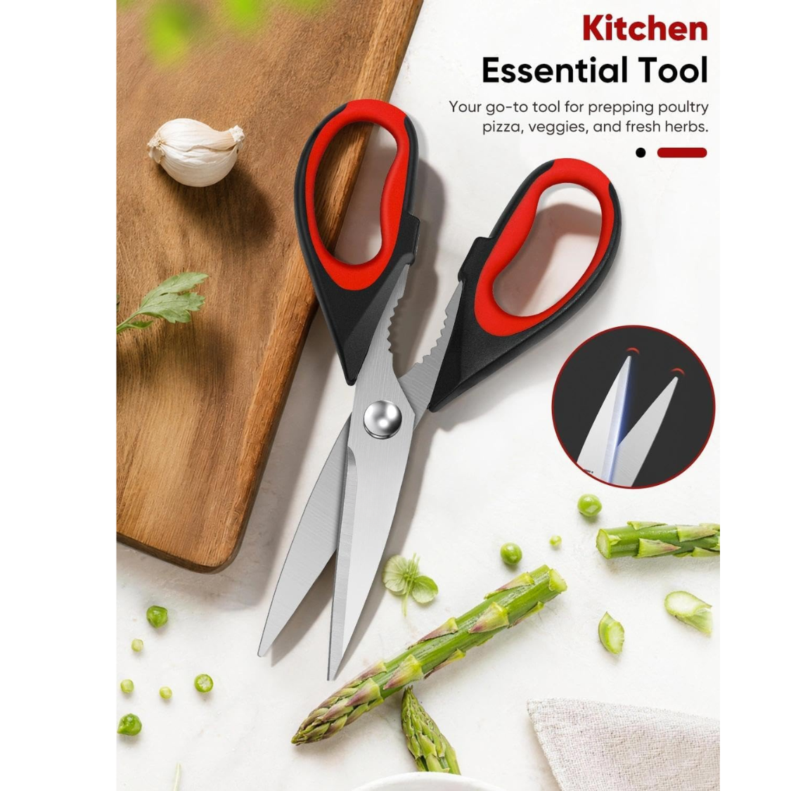 Heavy Duty Kitchen Scissors - All Purpose 8.66" Shears