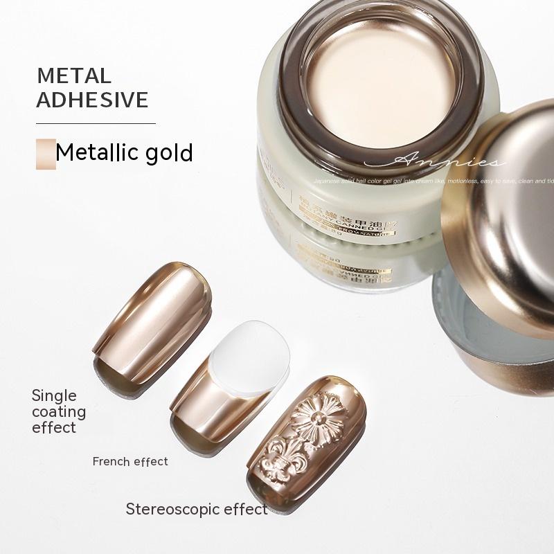 Manicure Metallic Nail Glue Gold Silver French Art Adhesive 8G