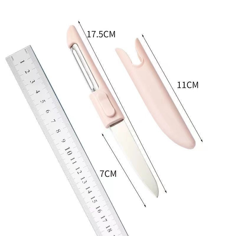Kitchen Fruit Peeler Knife Set - Multi-Color Stainless Steel Peeling Tool