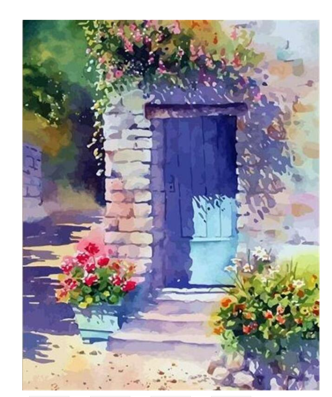 40x50cm DIY Digital Oil Painting Canvas Art with Brush & Paint Set