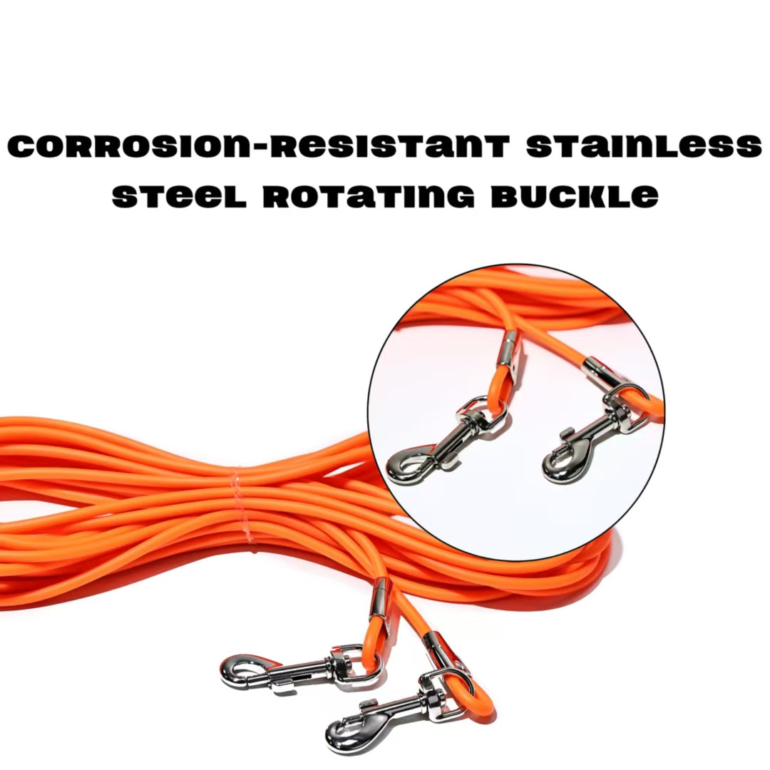 Ground Stake Fixed Dog Leash with 30ft Range for Outdoor Walking and Training
