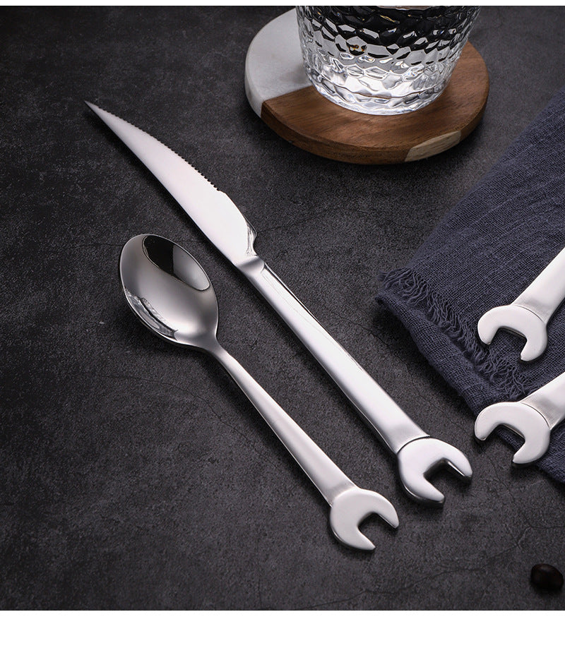 Stainless Steel Knife, Fork, and Spoon Set - Modern Kitchen Flatware