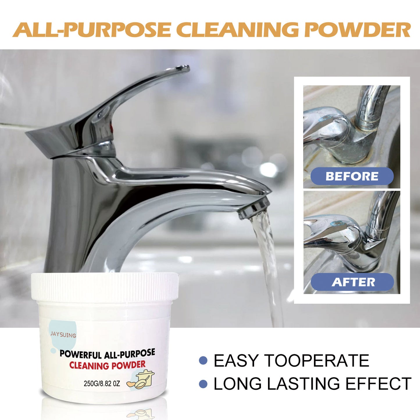 Multi-Purpose Kitchen Cleaning Powder for Heavy Oil & Rust Removal - 110g/250g