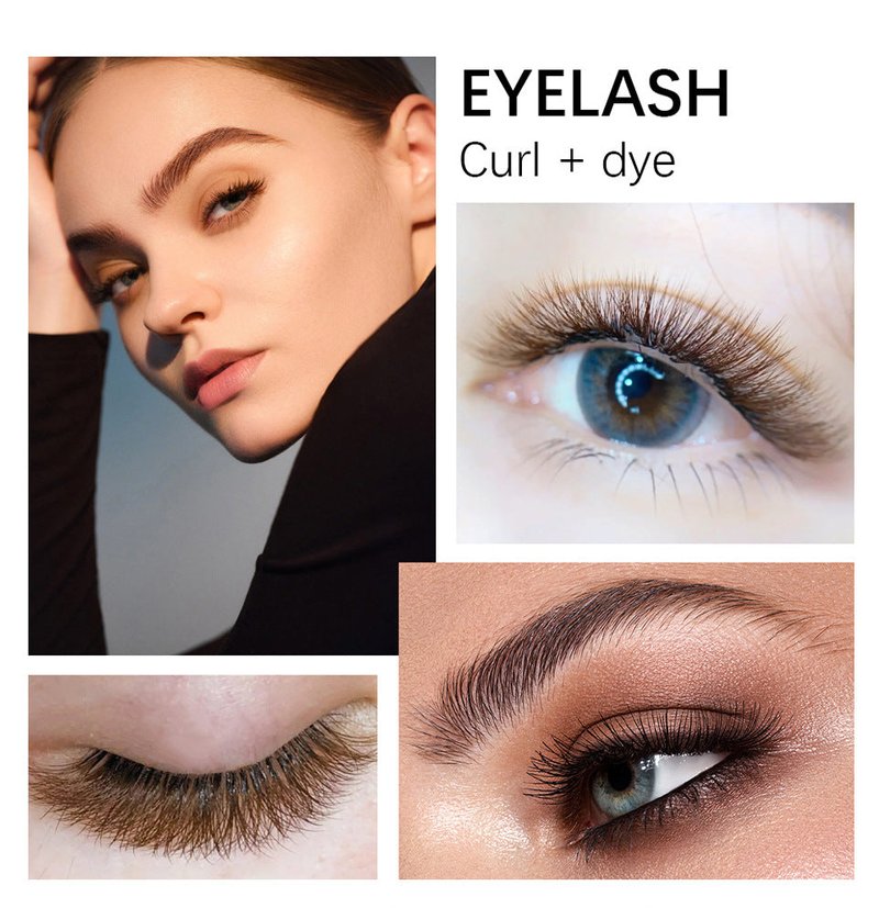 Hot Dyeing Eyelash Set with Lash Tints, Glue & Tools for Lash Lift & Extensions