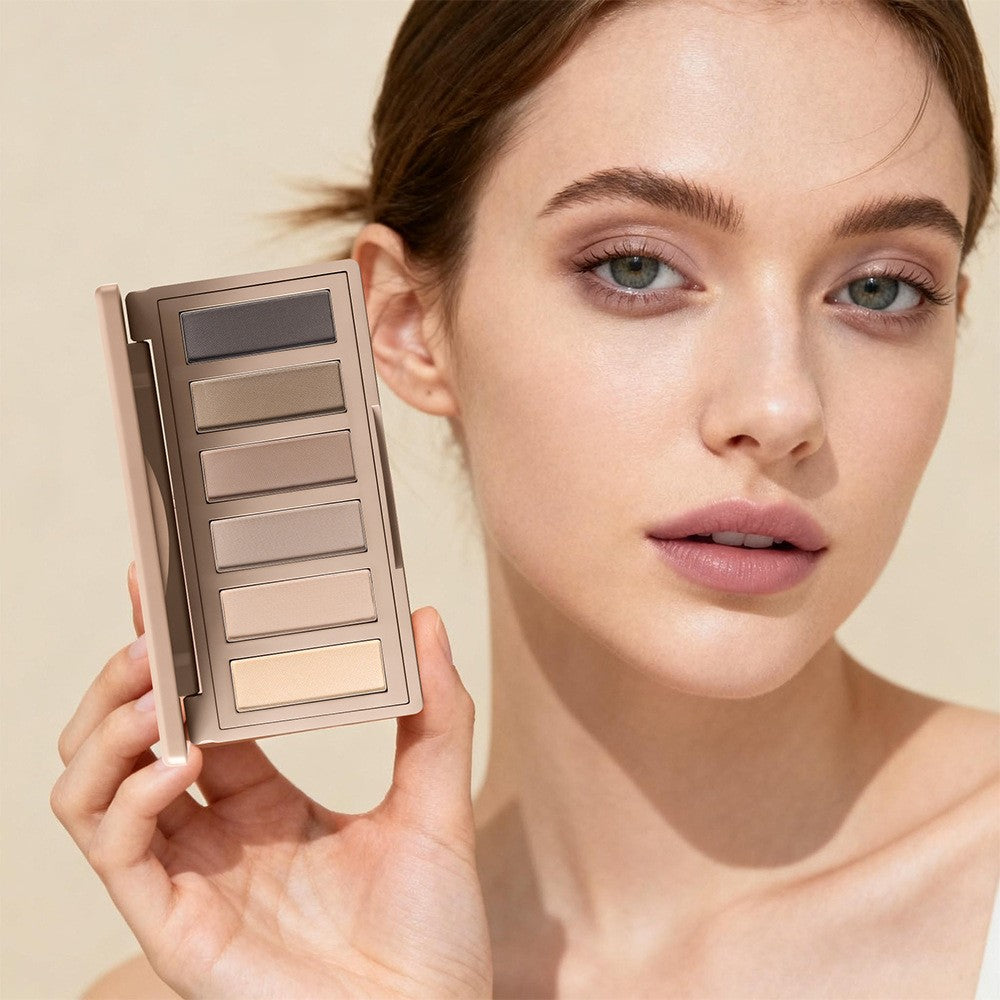 Six-Color Mini Matte Eyeshadow Palette for Natural Makeup