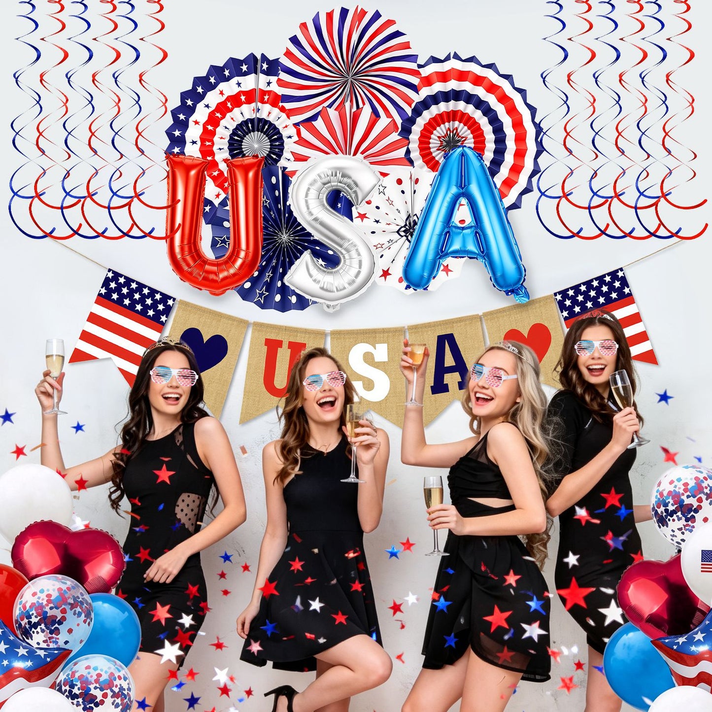 Complete 4th of July Decoration Set - Patriotic Party Supplies
