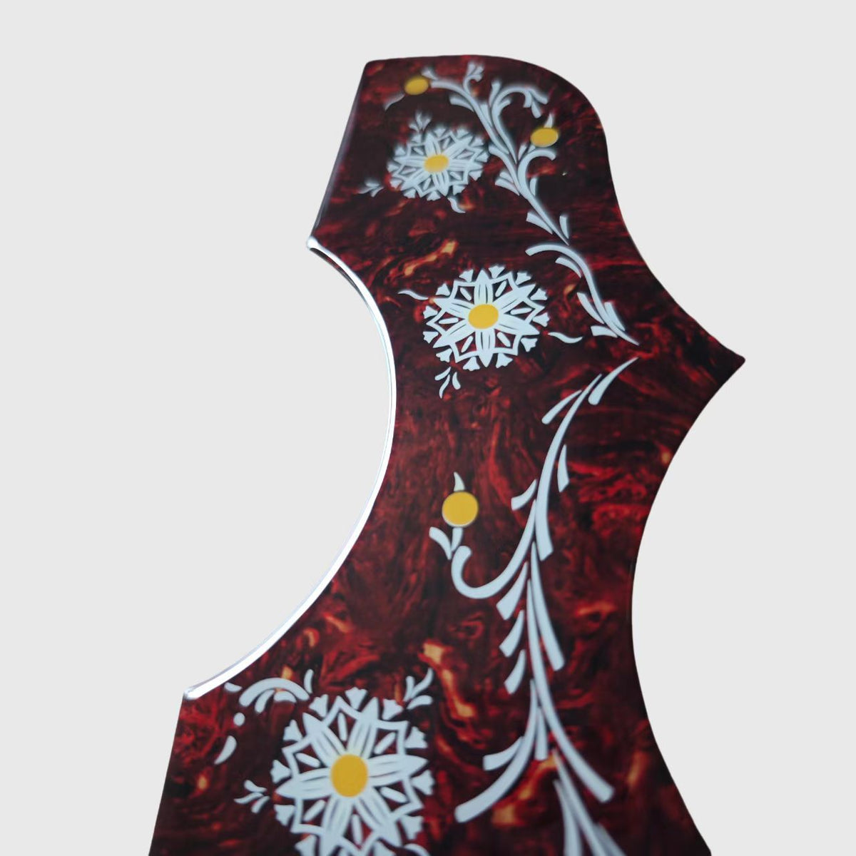 Guitar Pickguard Thickened Adhesive Folk Style Dark Tortoise Shell