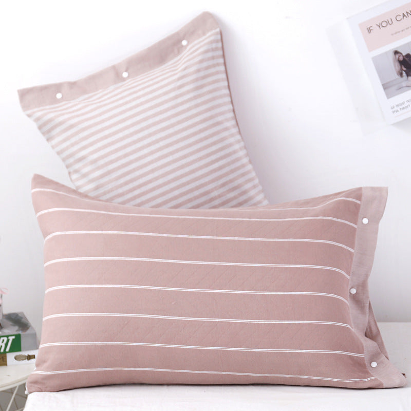 Three-Layer Gauze Cotton Pillowcase - Modern European Style