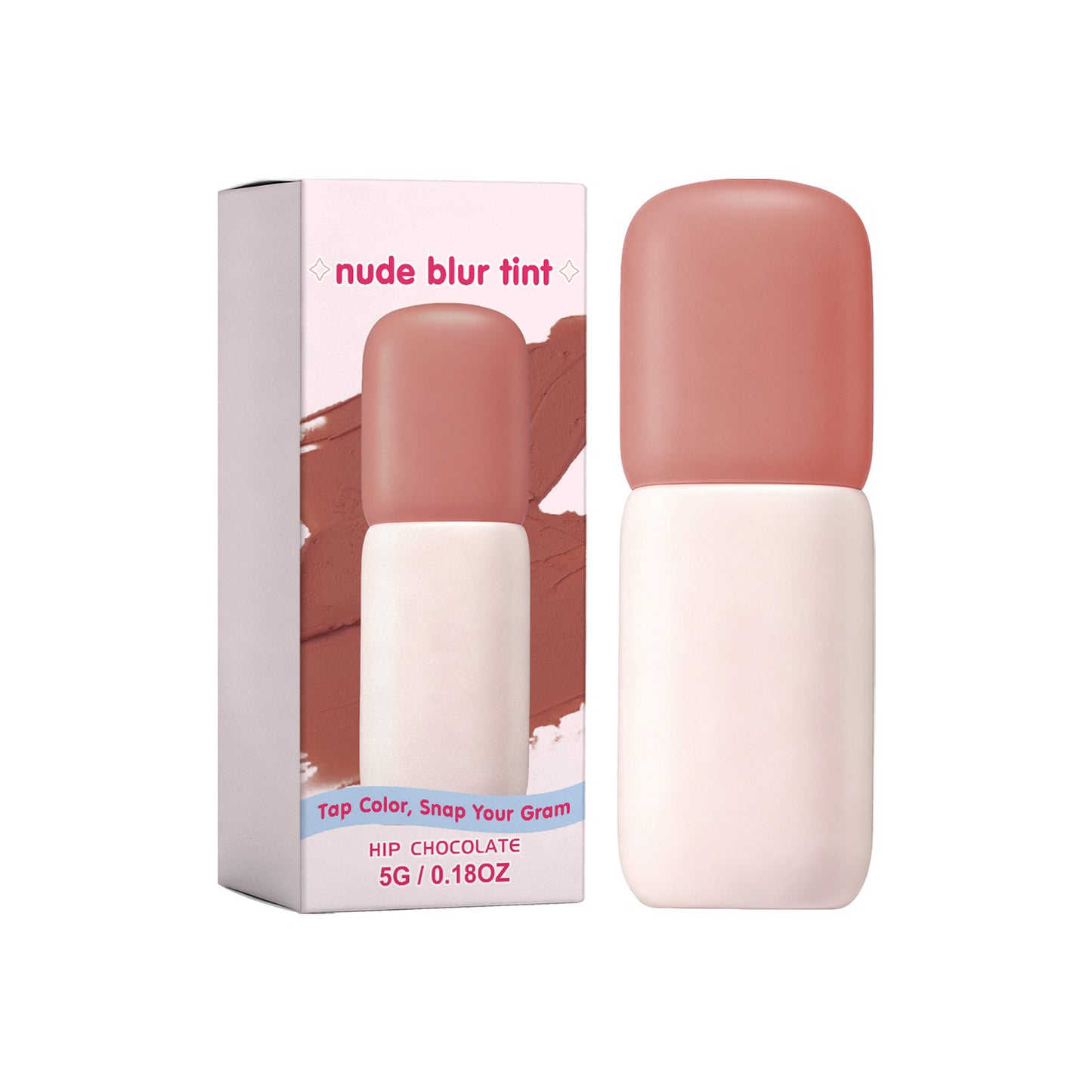 Hydrating Matte Lip Gloss and Blush Set - 5g Moisturizing Makeup