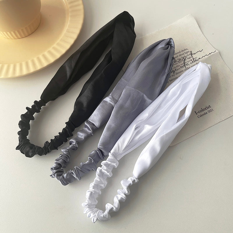 All-Match Satin Headband with Wide Side Hair Accessory - Multiple Colors
