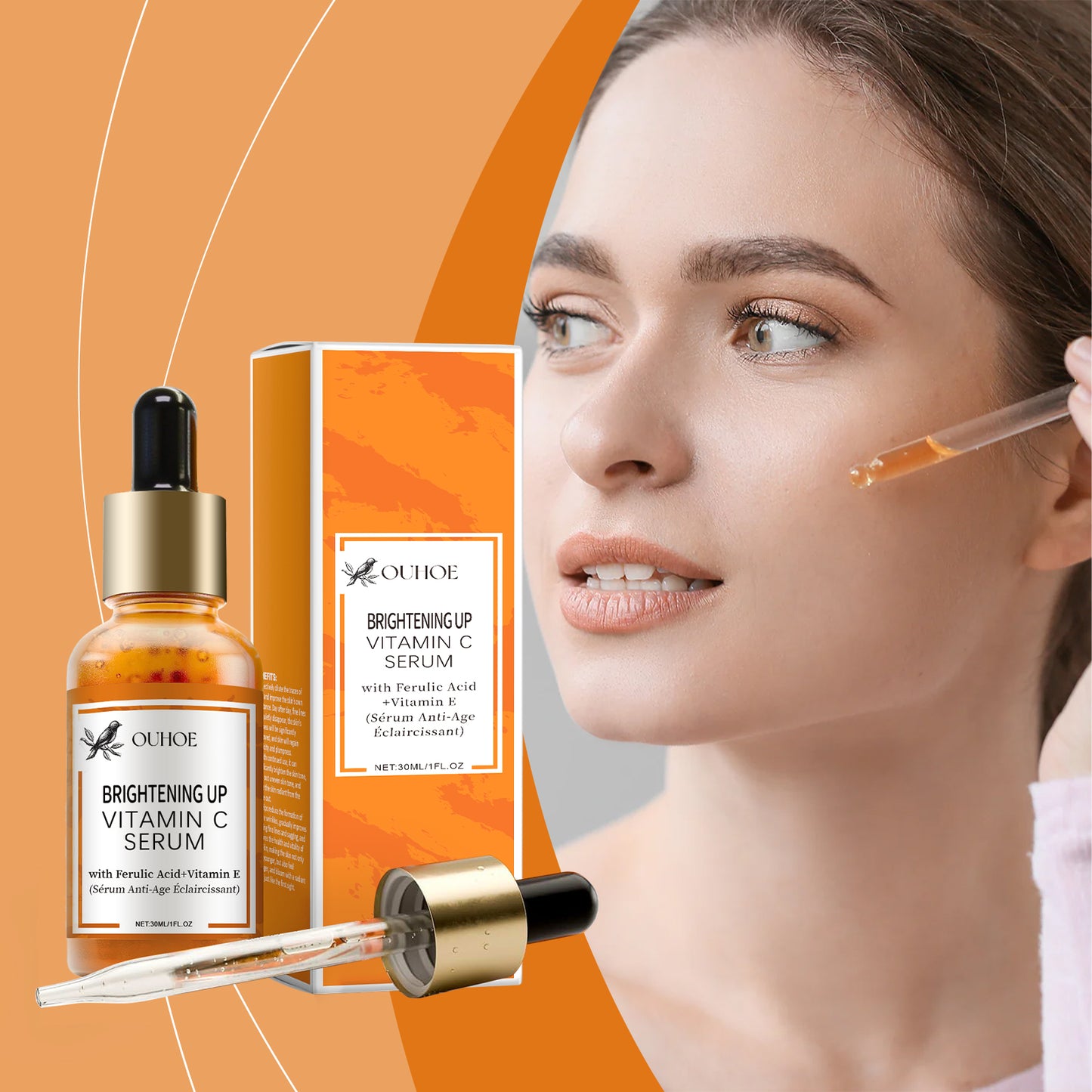 Vitamin C Brightening Facial Serum - Hydrating & Pore Tightening Essence