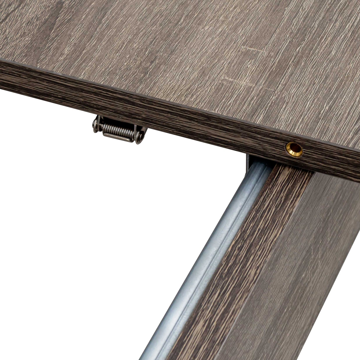 Large Extendable Dining Table - 106.3 Inch Dark Oak