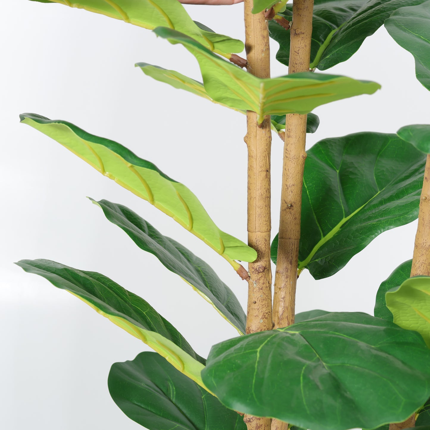 Artificial Fiddle Leaf Fig Tree in White Pot - 63 Inches