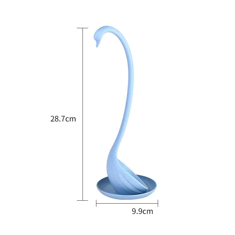 Swan Can Stand Up Spoon with Tray Kitchen Utensil - Multiple Colors