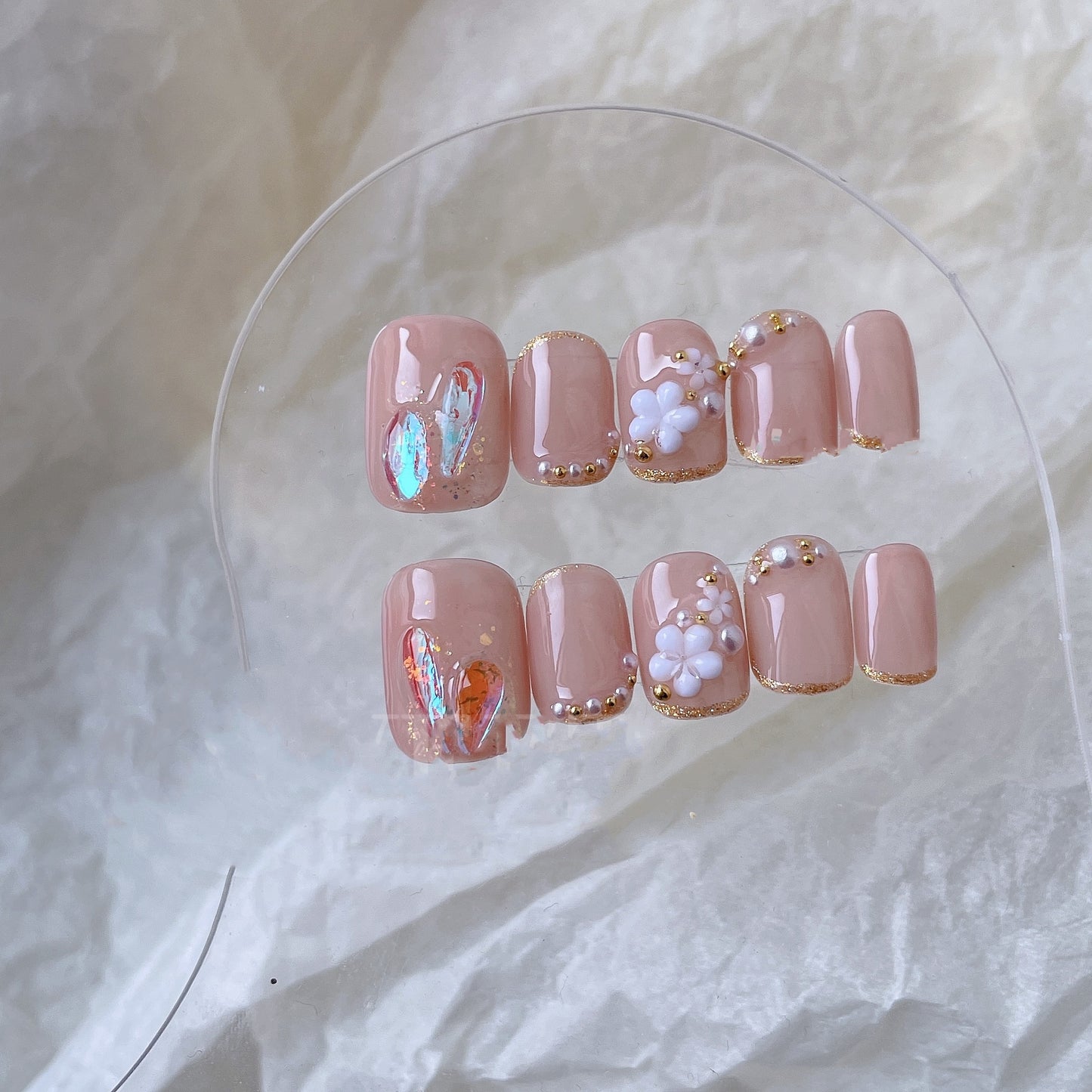 Pearl Floret Removable Nail Patch - Nail Art & Decoration