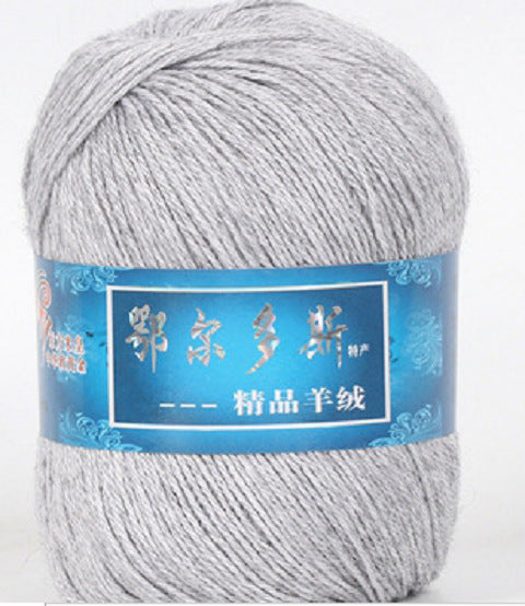 Hand-Knitted Cashmere Yarn for Knitting & Crocheting - Medium Coarse Pure Wool Thread