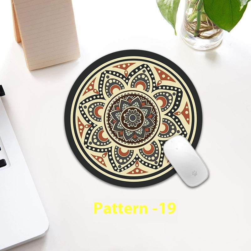 Ethnic Pattern Round Table Mat - Small Thickening Non-Slip Kitchen Accessory