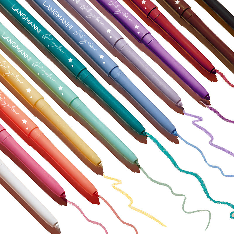 12-Color Eyeliner Set with Smudge-Resistant Formula for Eye Makeup