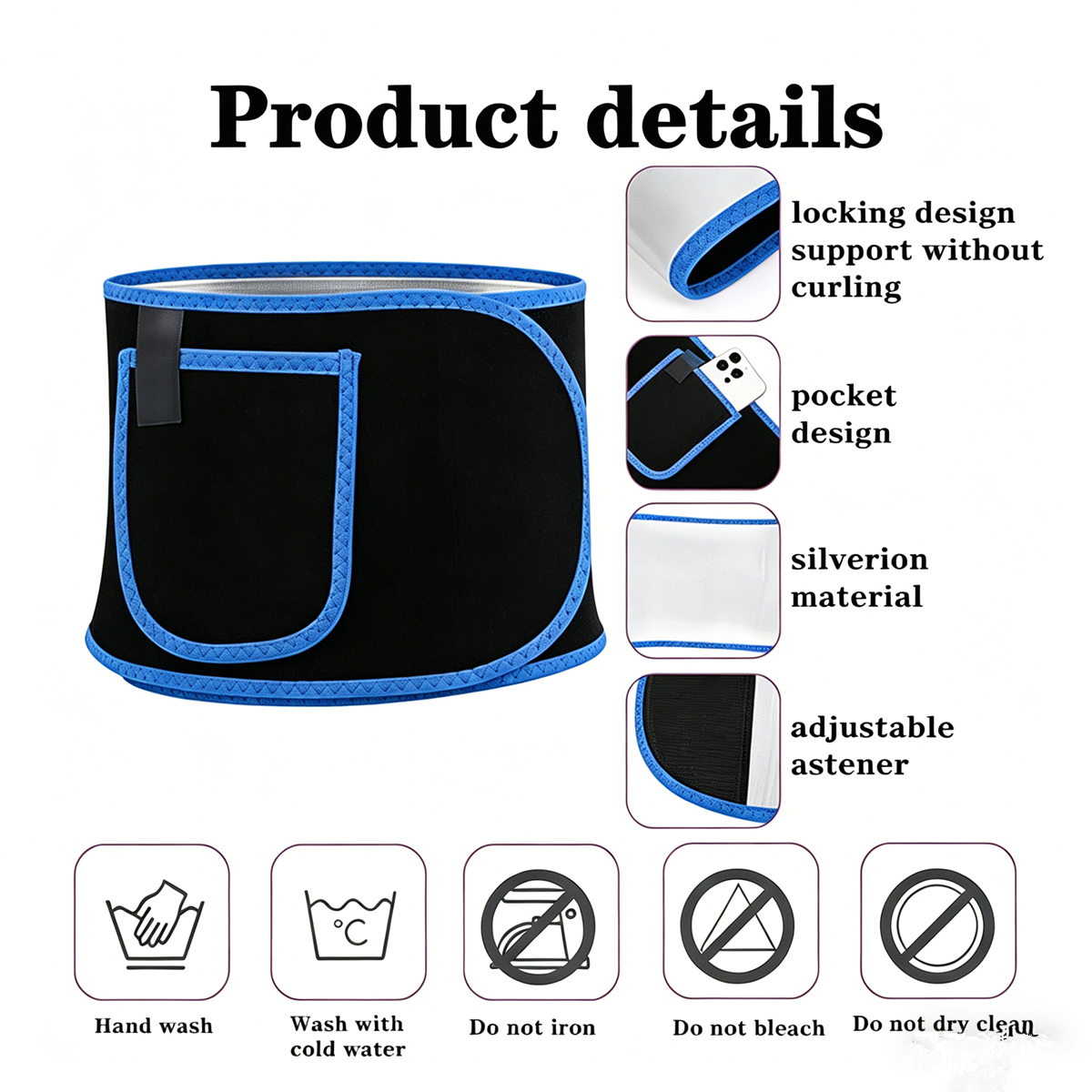 Waist Trimmer Belt for Weight Loss & Fat Burning - Adjustable Sweat Wrap