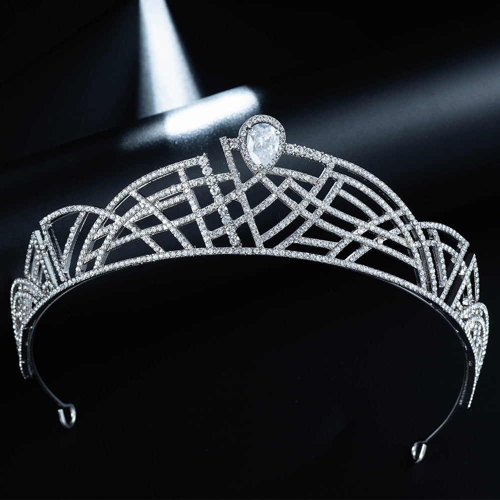 Zircon Bridal Tiara - Silver