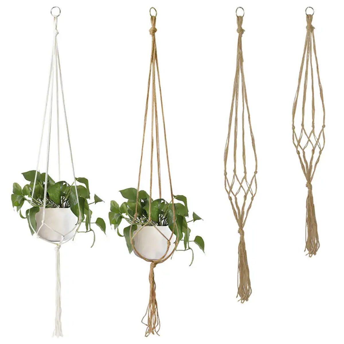 Hanging Mesh Storage Basket with Hemp & Cotton Rope Options – Home & Garden