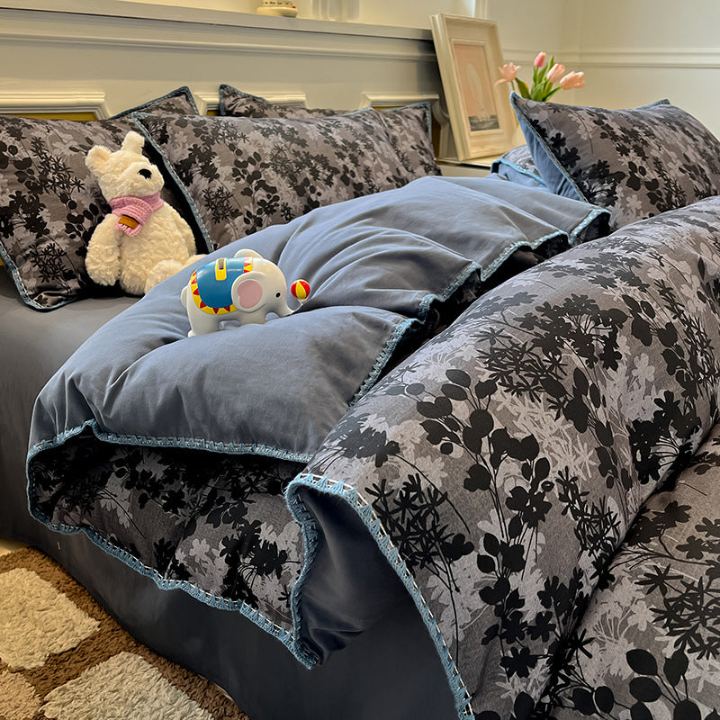 Thickened Cotton Duvet Cover Set for Fall and Winter - Modern & Minimalist