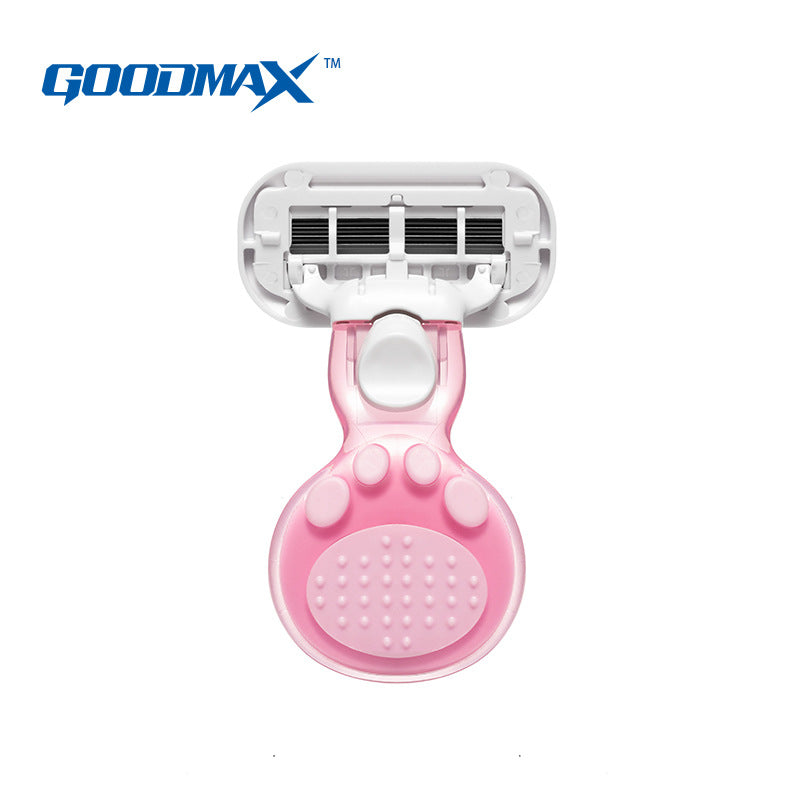 Women's Small Shell Cat's Paw Hair Trimmer - Manual Razor for Full Body Grooming