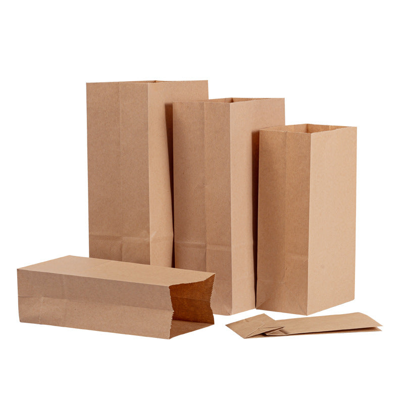 Square Bottom Kraft Paper Bags for Food Packaging - Oil Proof, Durable, Eco-Friendly 25x14x33cm